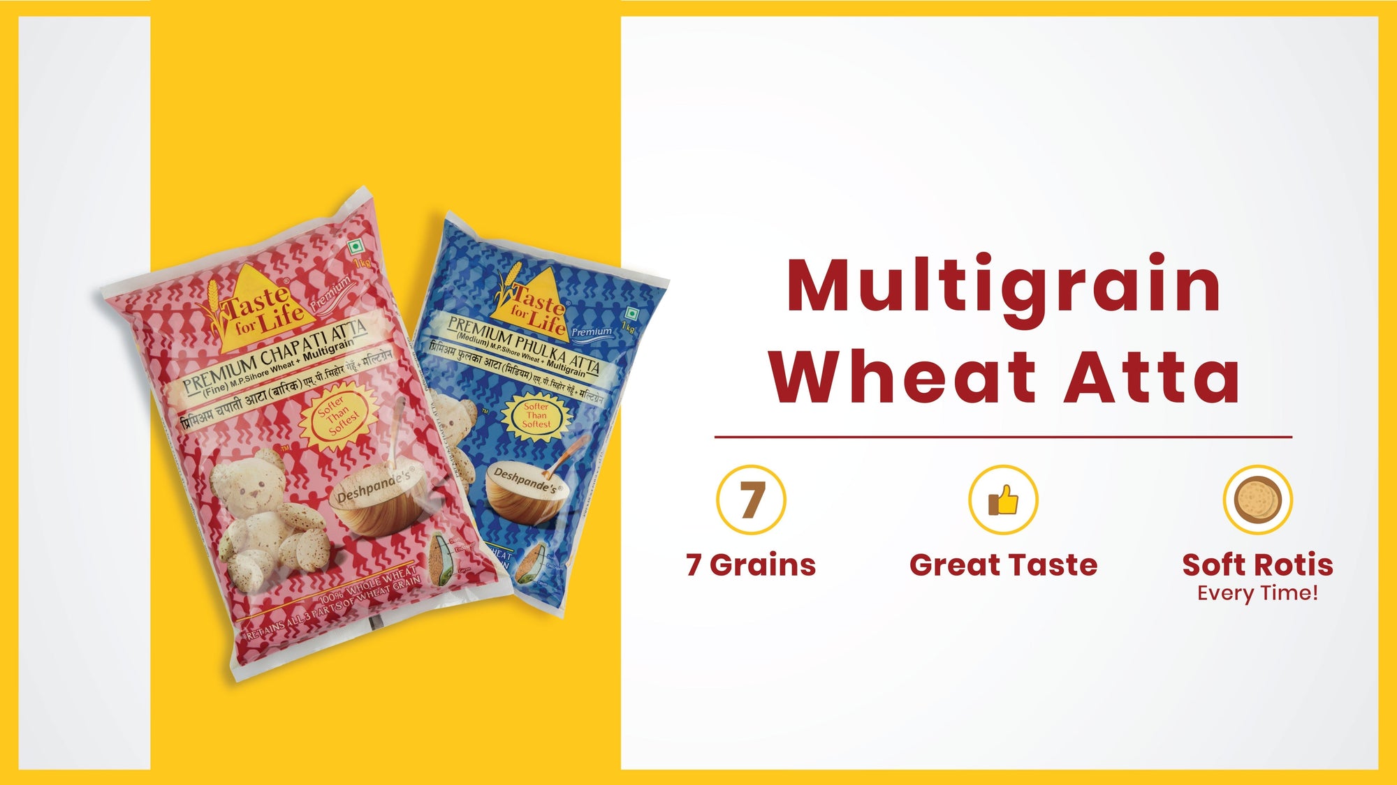 Multigrain Chapati Atta - Goodness of 7 Grains, Without Compromising Taste & Softness