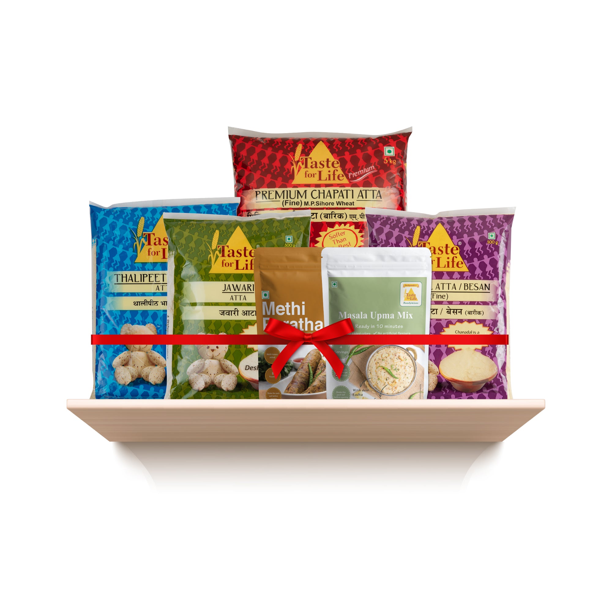 All-in-One Essential : M.P. Sihore Wheat Chapati Atta(Fine), Jawari Atta, Besan Atta Fine, Thalipeeth Bhajani Atta, Masala Upma Mix and Methi Paratha Mix