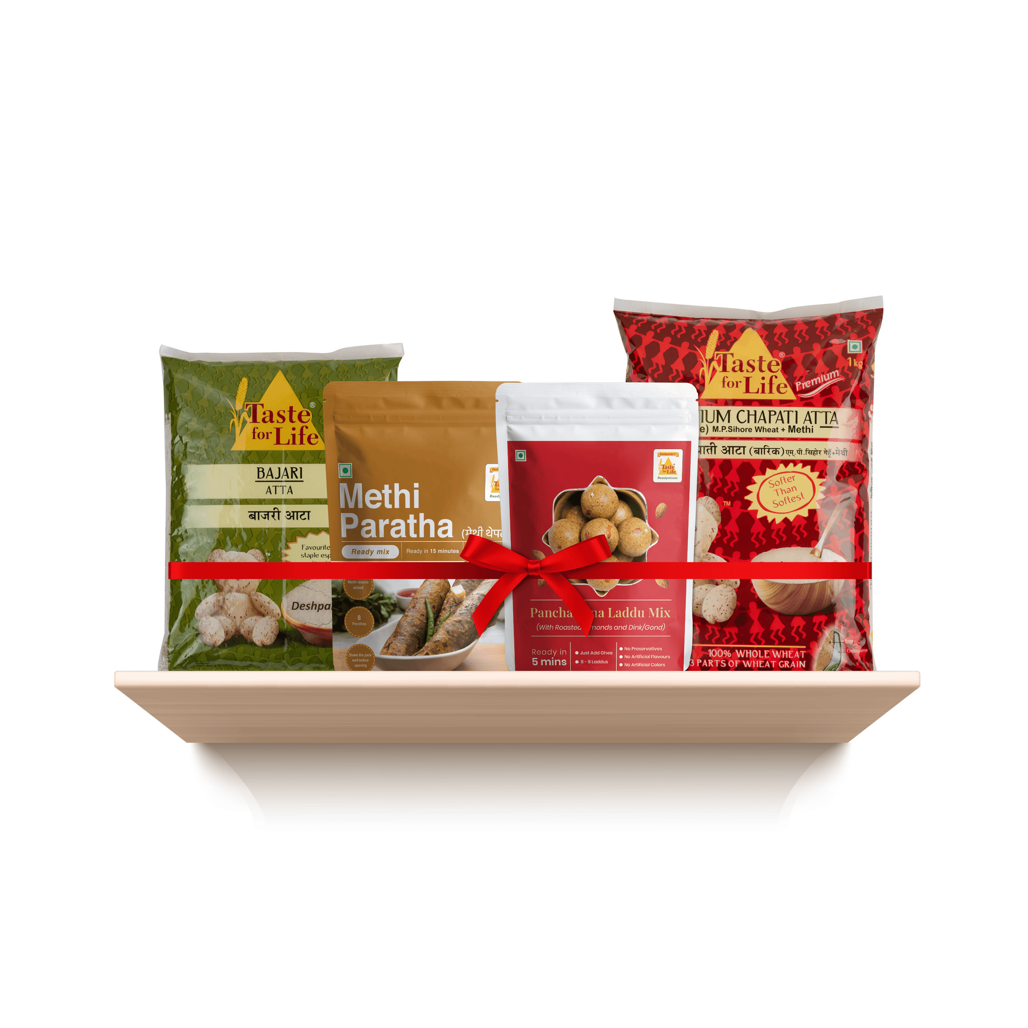 Winter Special Combo : Bajari Atta, Methi- enriched Wheat Atta, Methi Paratha Mix, Pancharatna Laddu Mix