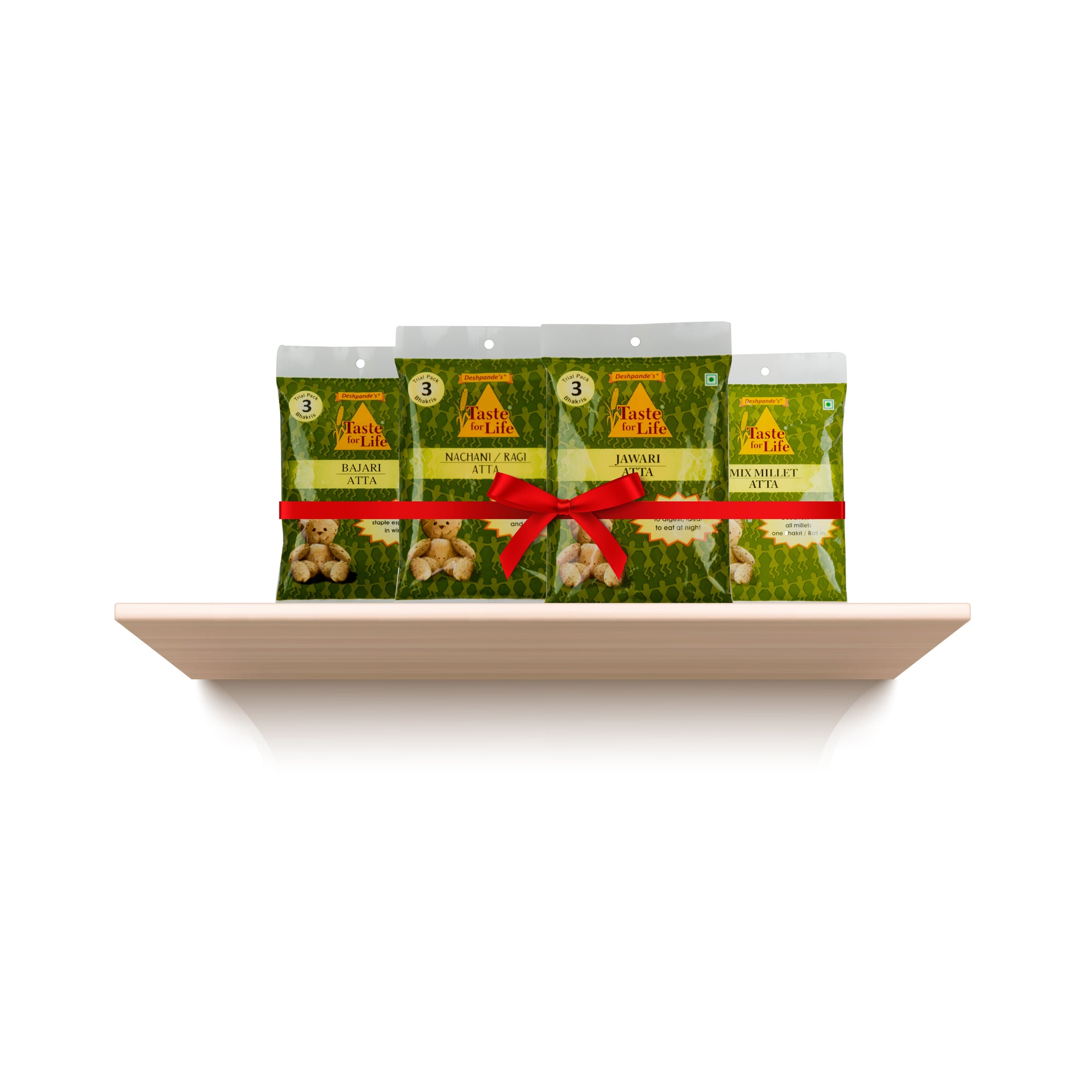 Power Millet Atta Combo - Trial packs : Jawari, Bajari, Mix Bhakari, Nachani.