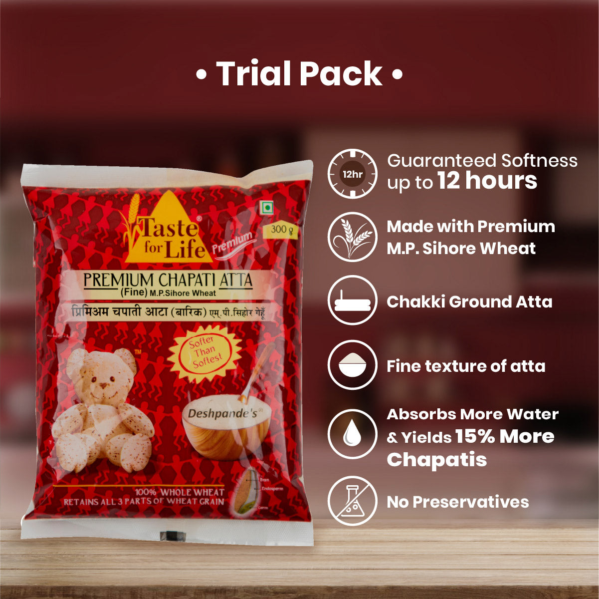 M.P.Sihore Wheat Chapati Atta (Fine)