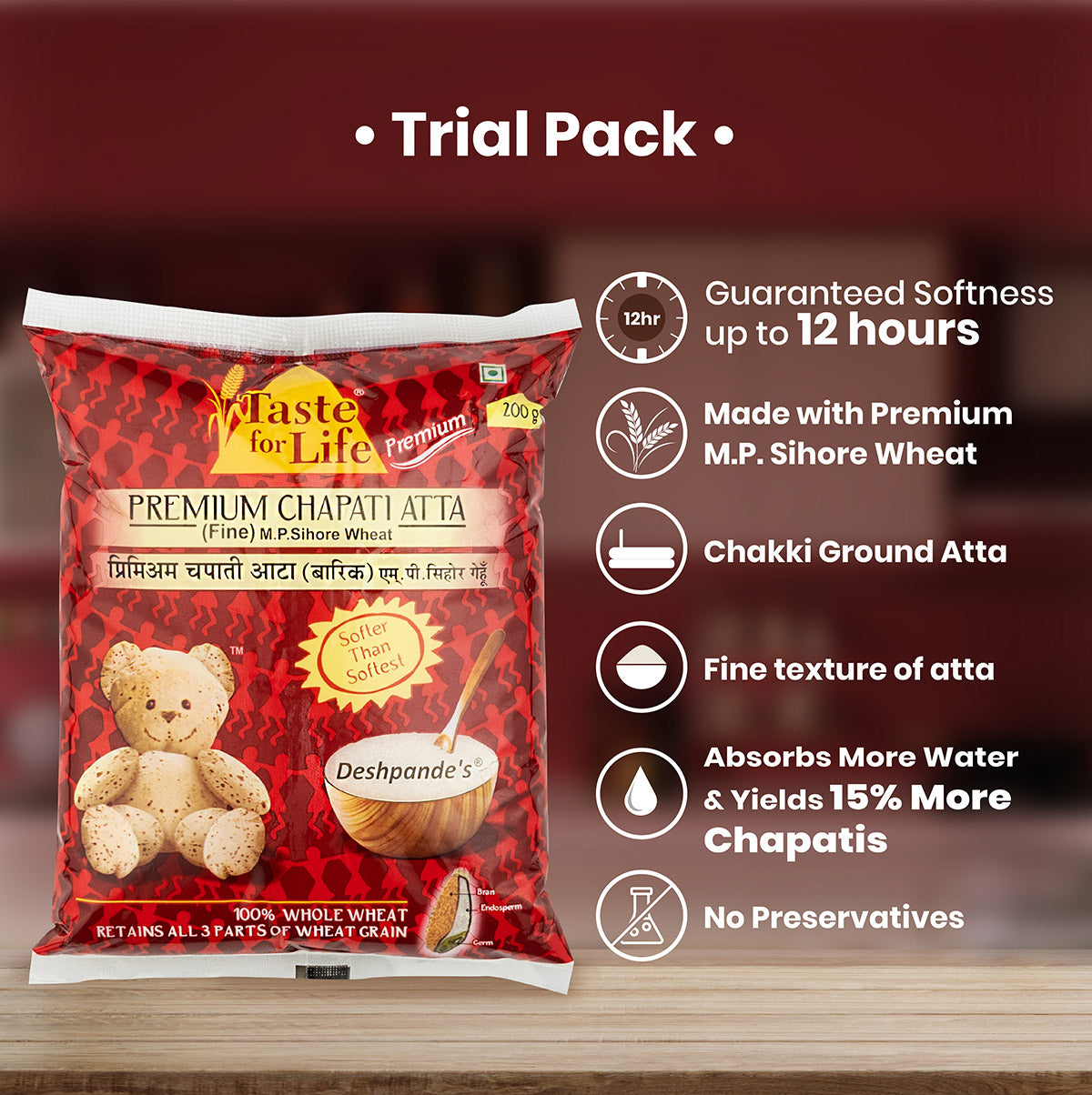M.P.Sihore Wheat Chapati Atta (Fine)
