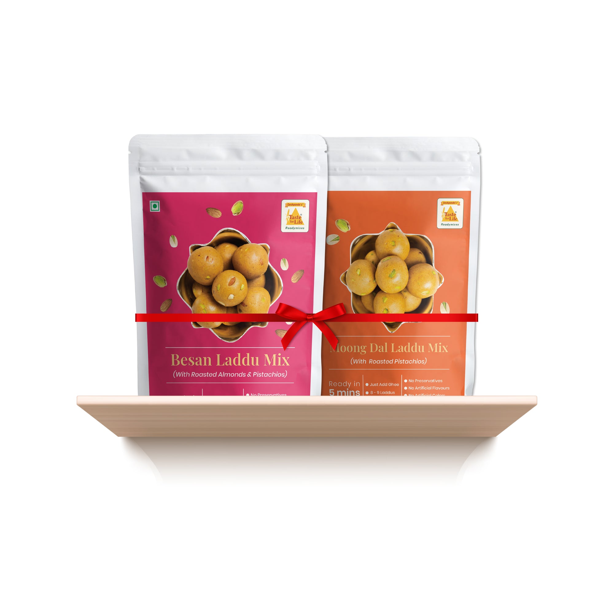 Authentic Laddu Mix Combo : Besan Laddu Mix, Moong Dal Laddu Mix